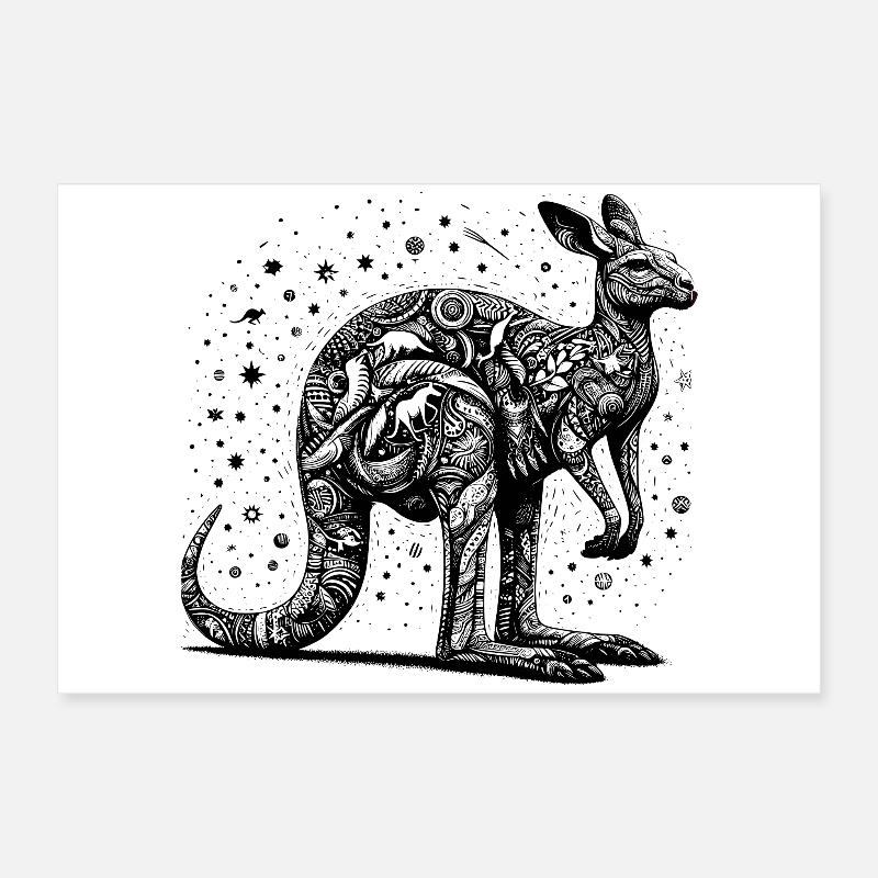 kangourou Poster 60 x 40 cm