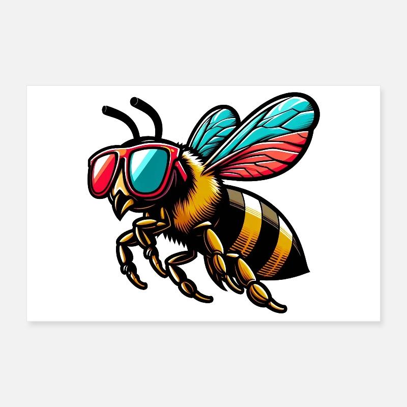 Bee Poster 24" x 16" (60x40 cm)