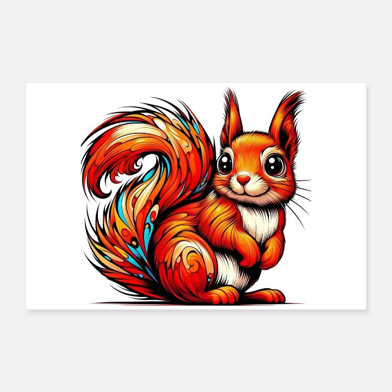 Écureuil Poster 60 x 40 cm