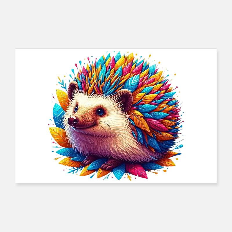 Hedgehog Poster 24" x 16" (60x40 cm)
