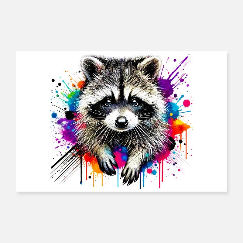 Waschbär Poster 60x40 cm
