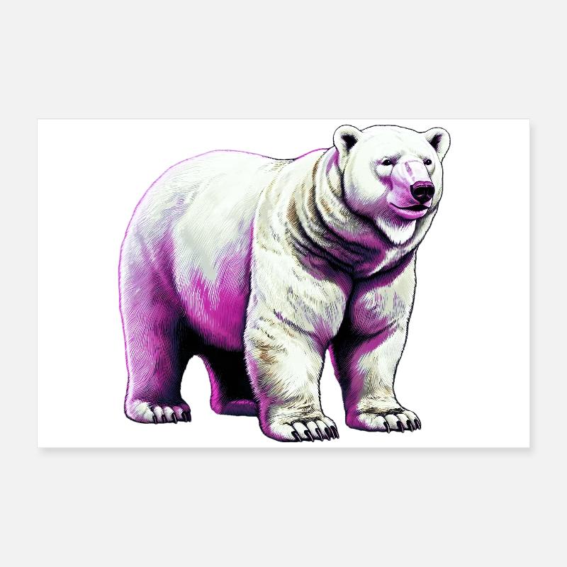 Ours polaire blanc Poster 60 x 40 cm