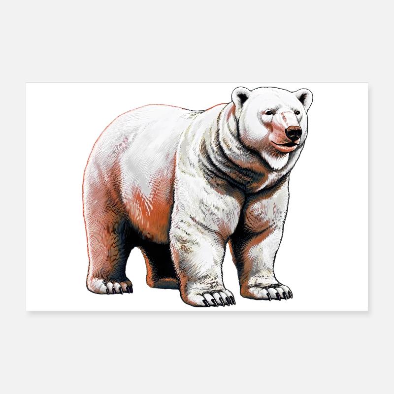Ours polaire blanc Poster 60 x 40 cm