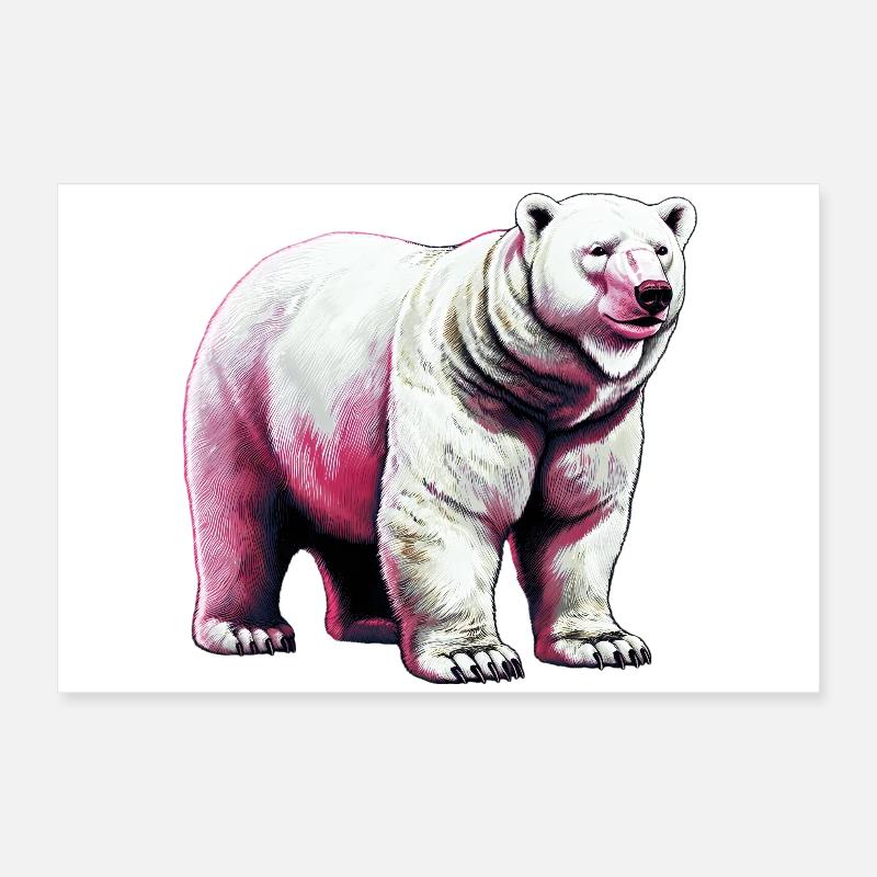 Ours polaire blanc Poster 60 x 40 cm