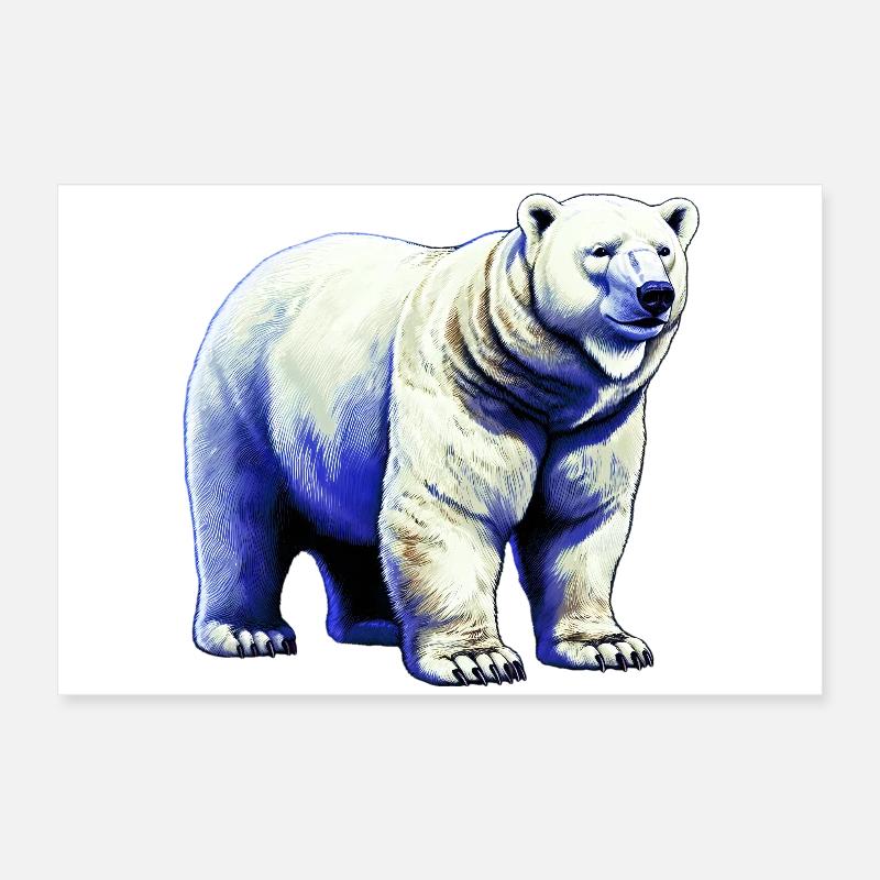 Ours polaire blanc Poster 60 x 40 cm