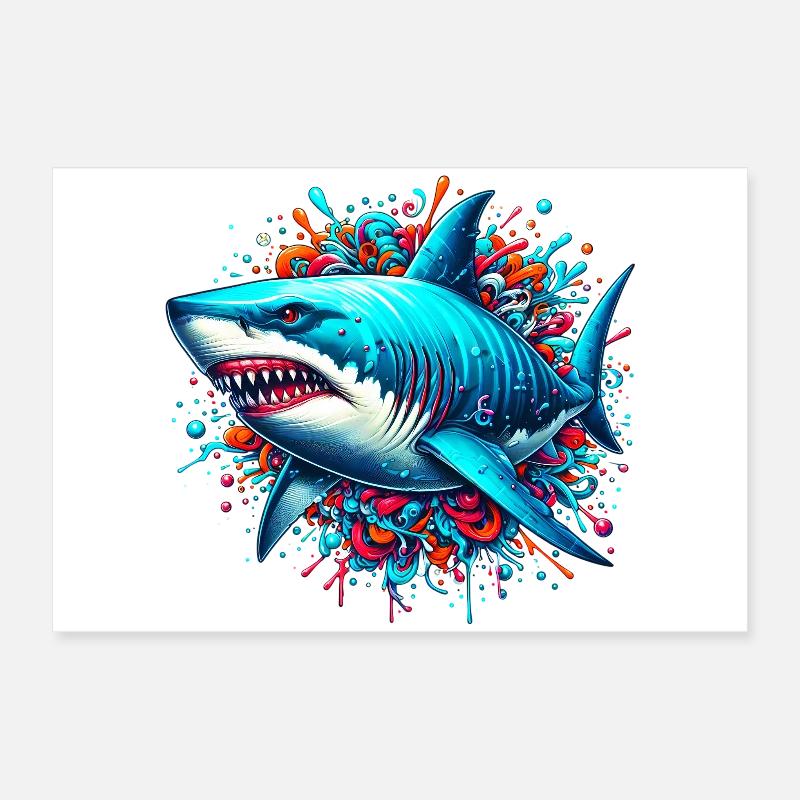 Shark Poster 24" x 16" (60x40 cm)