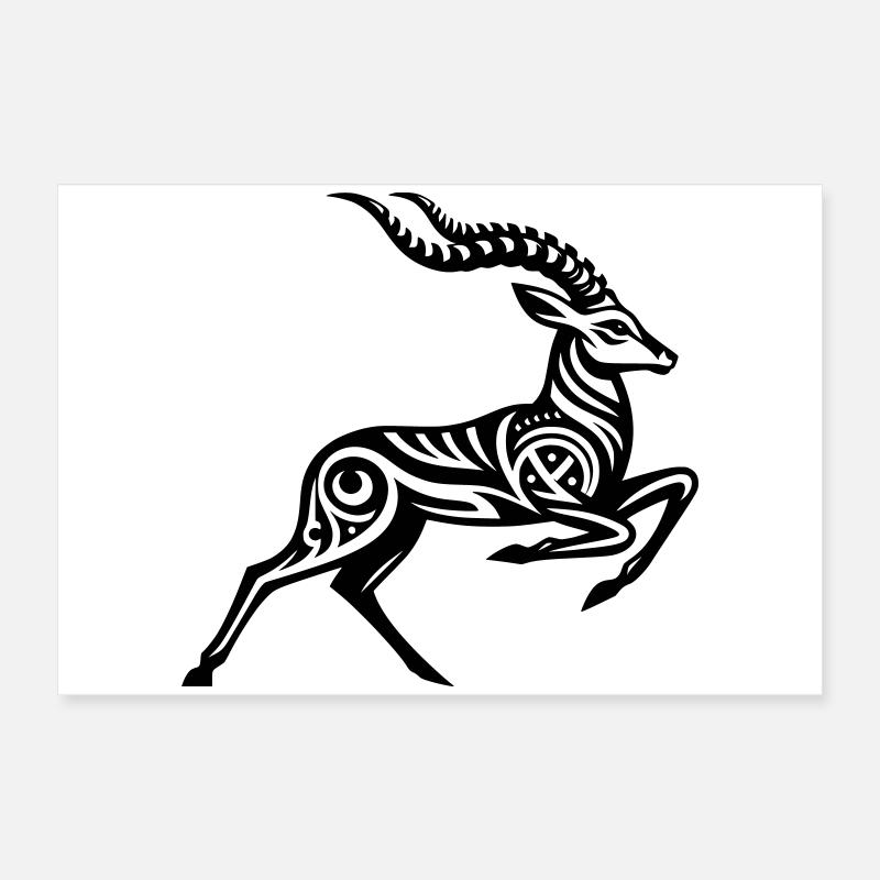 Impala tribal Poster 60 x 40 cm