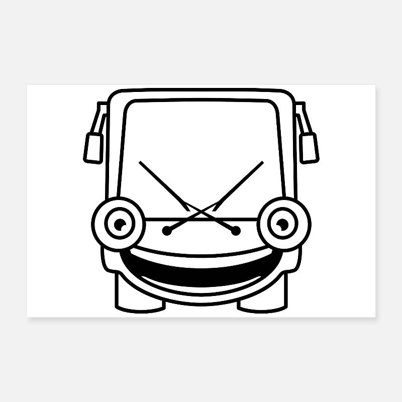 Kleiner Bus – Comic Travel & Road Vibes Poster 60x40 cm