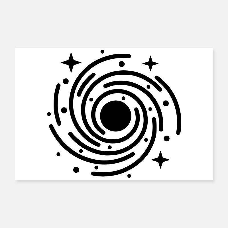 Galaxy & Black Hole | Universe Symbol Poster 24" x 16" (60x40 cm)