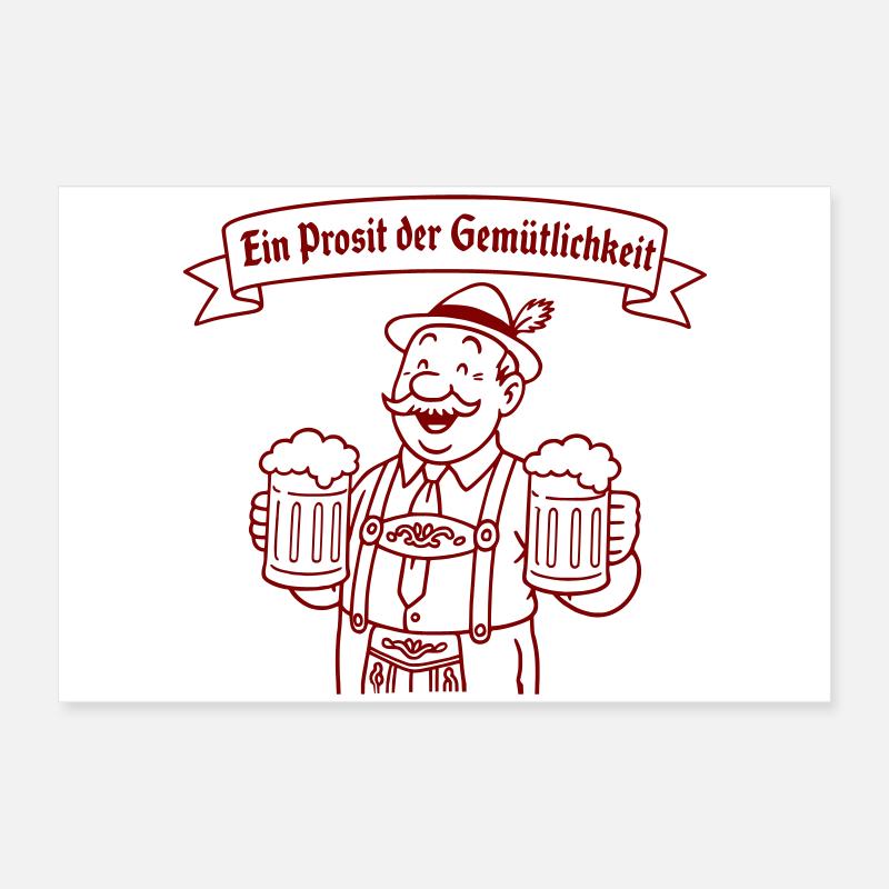 Herr Bier - Ein Prosit der Gemütlichkeit Poster 24" x 16" (60x40 cm)