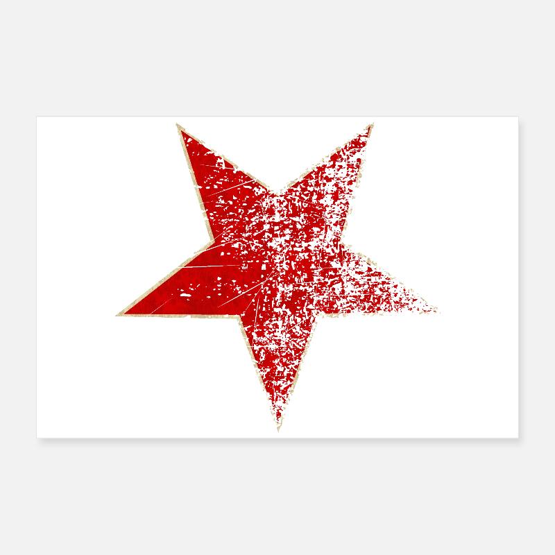 Vintage Star Red Star Poster 24" x 16" (60x40 cm)