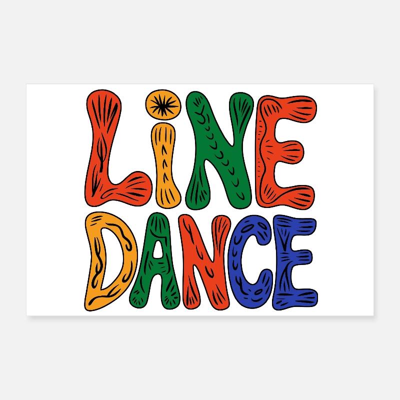 Line Dance Vibes Poster 24" x 16" (60x40 cm)