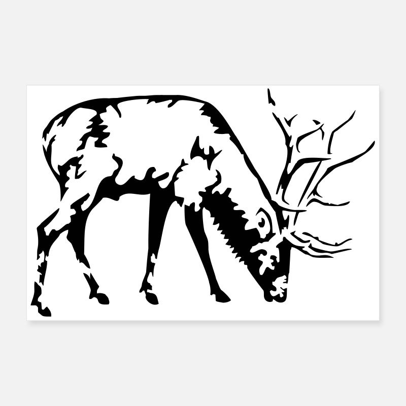 hirsch jagd jäger Poster 60x40 cm