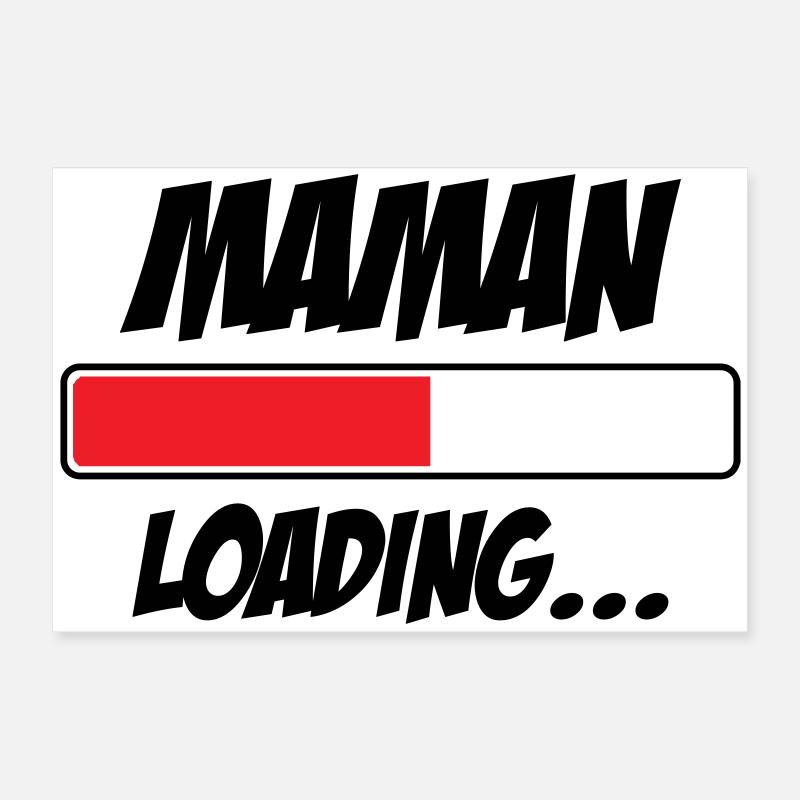 Mama lädt... Bitte warten - Werdende Mutter Poster 60x40 cm