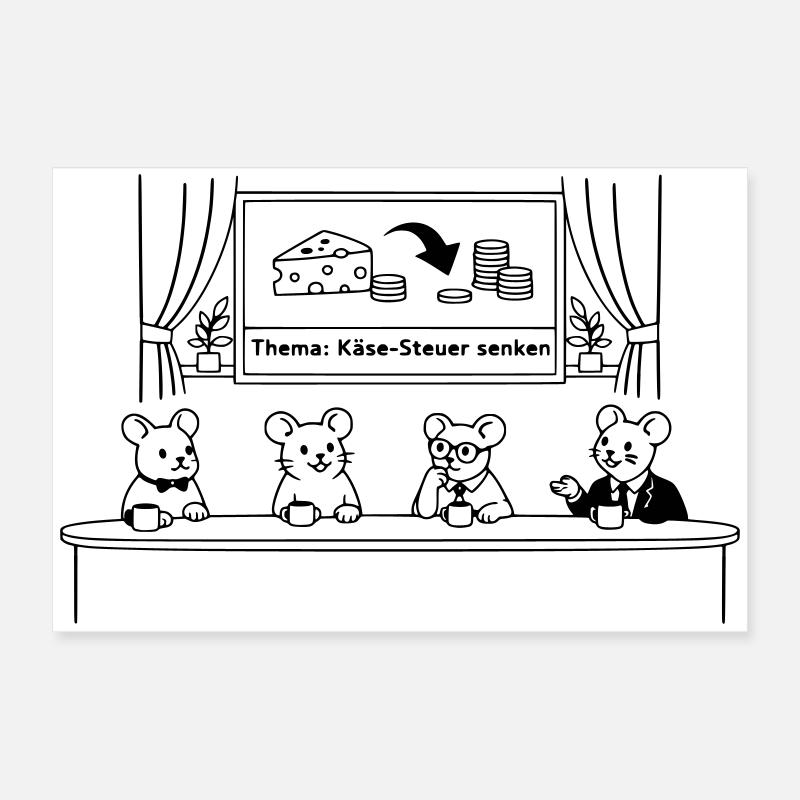 Réduction de la taxe sur le fromage souris Poster 60 x 40 cm