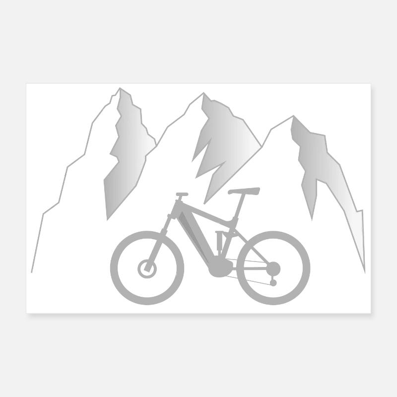e VTT, Sentier alpin Poster 60 x 40 cm