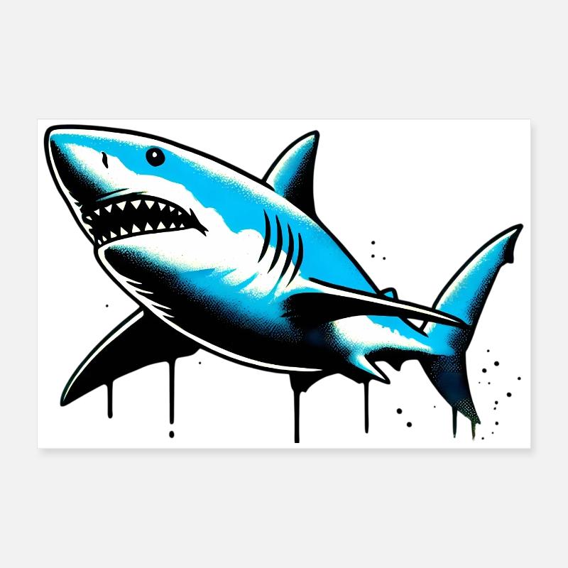 Shark Poster 24" x 16" (60x40 cm)