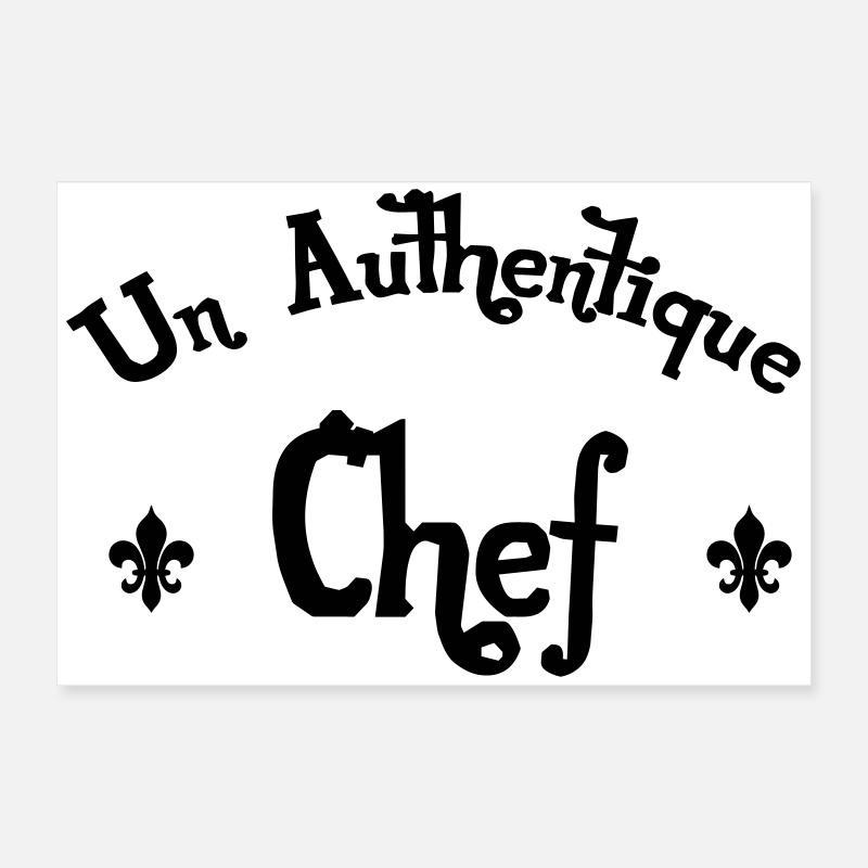 Authentischer Koch Poster 60x40 cm