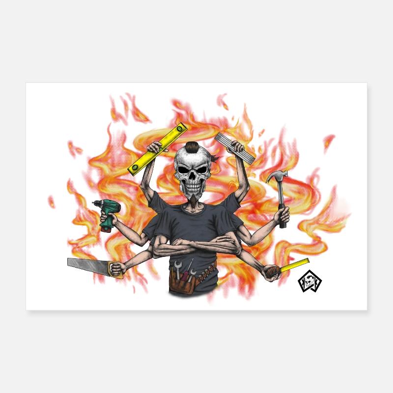 Polyvalent, polyvalent, gardien, artisan Poster 60 x 40 cm