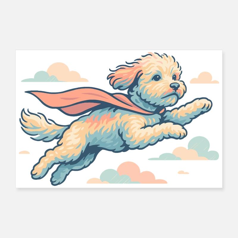 Super chien Havapoo Cape Cape cadeau Poster 60 x 40 cm
