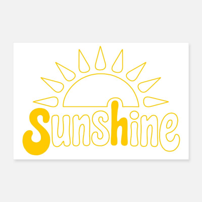 Sunrise with optimism motif Poster 24" x 16" (60x40 cm)