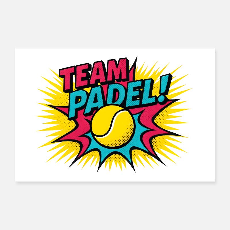 Padel Pop Art Explosion Team Poster 60x40 cm