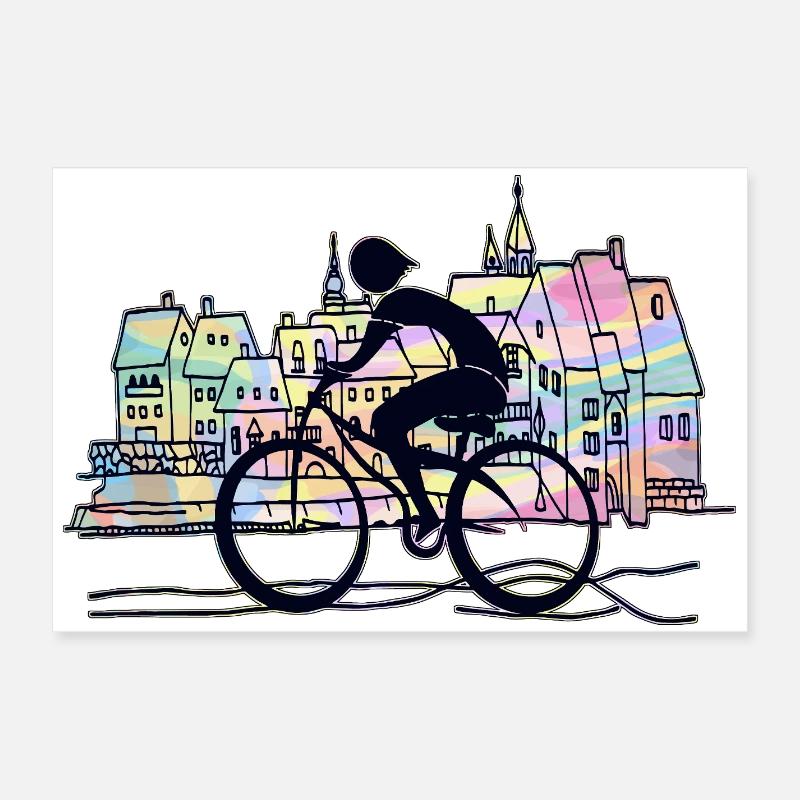 Radfahrer Poster 60x40 cm