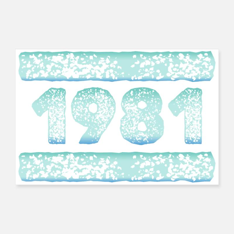 année 1981 Poster 60 x 40 cm