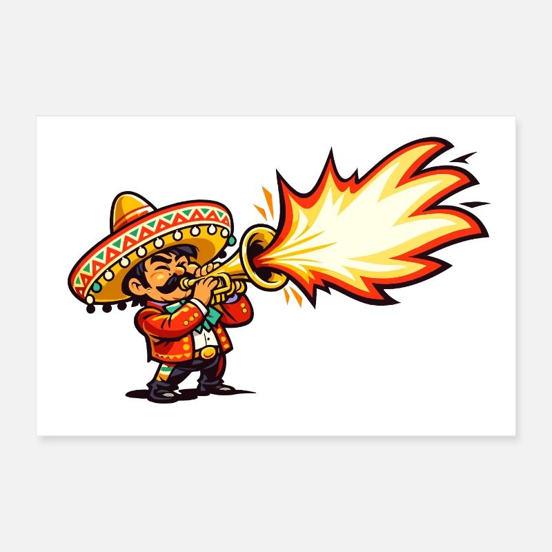 Mariachi Feuersturm Poster 60x40 cm