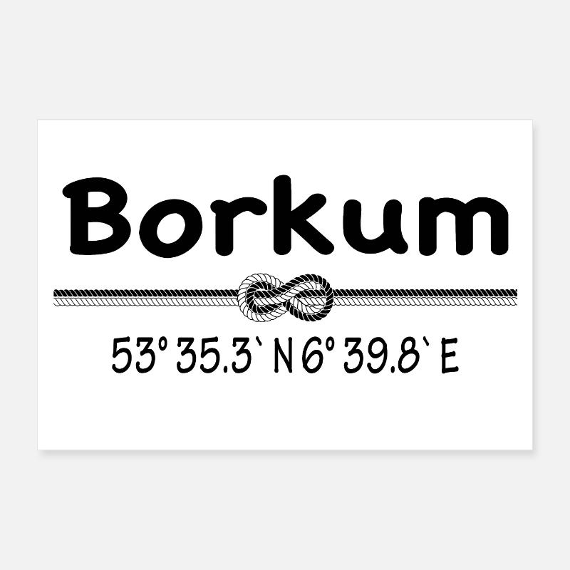 Coordinates Borkum Poster 24" x 16" (60x40 cm)