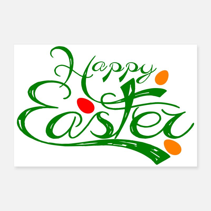 Happy Easter Osterfest Poster 24" x 16" (60x40 cm)