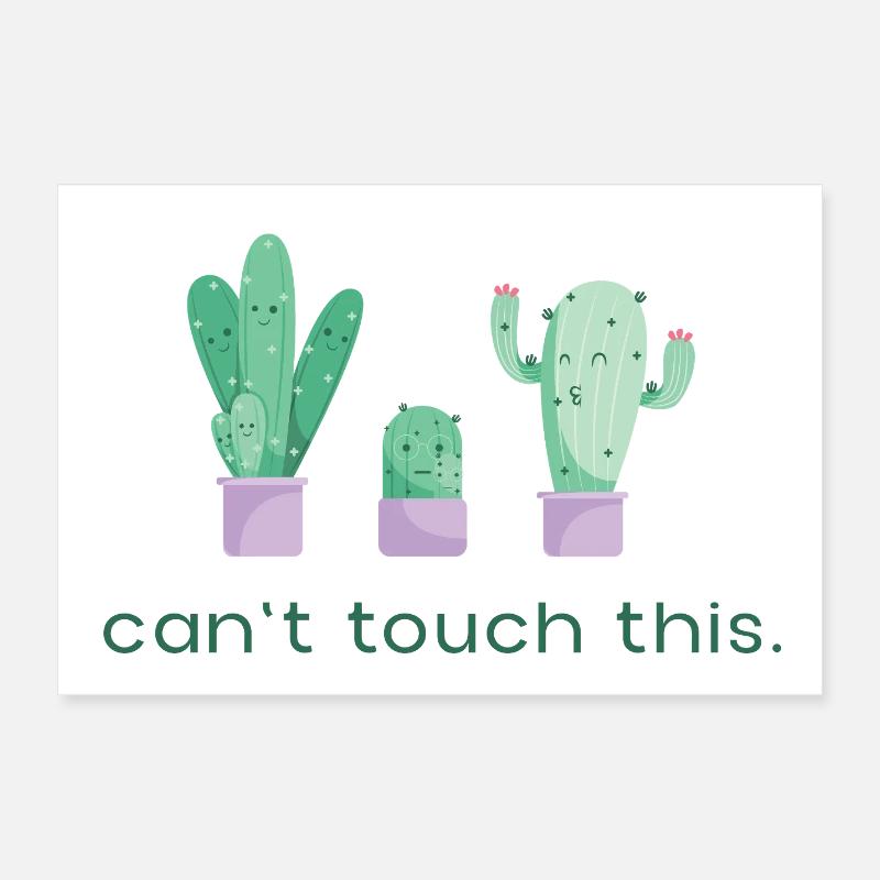 Can't Touch This Cactus Funny Saying Poster 24" x 16" (60x40 cm)