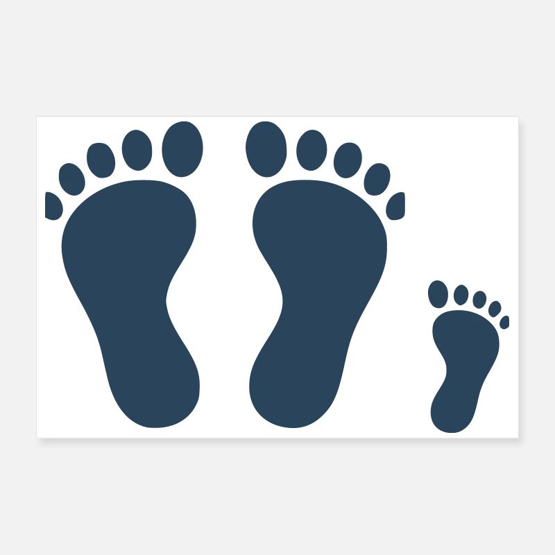 Family Footprints | Common Paths Vector Poster 24" x 16" (60x40 cm)