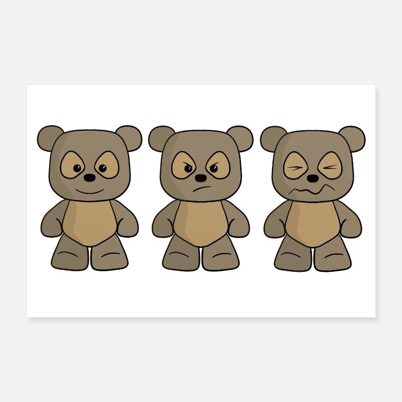 TROIS OURS Poster 60 x 40 cm