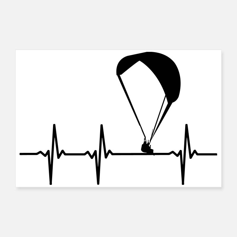 Paraglider ECG Poster 24" x 16" (60x40 cm)