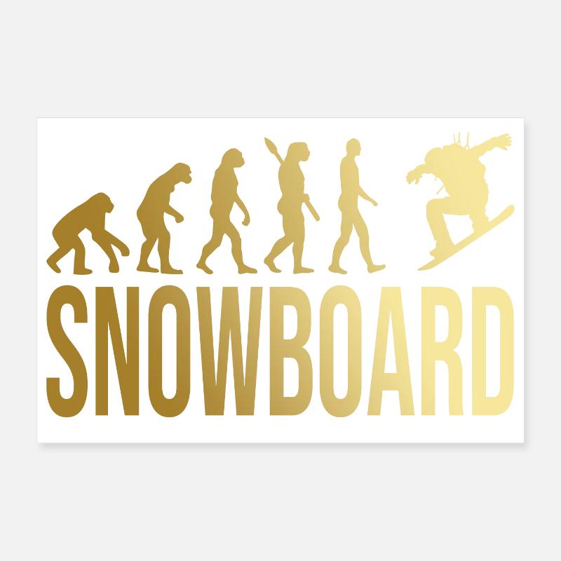 Evolution Snowboard Poster 60x40 cm