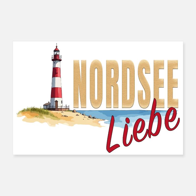 Nordsee Liebe Poster 60x40 cm