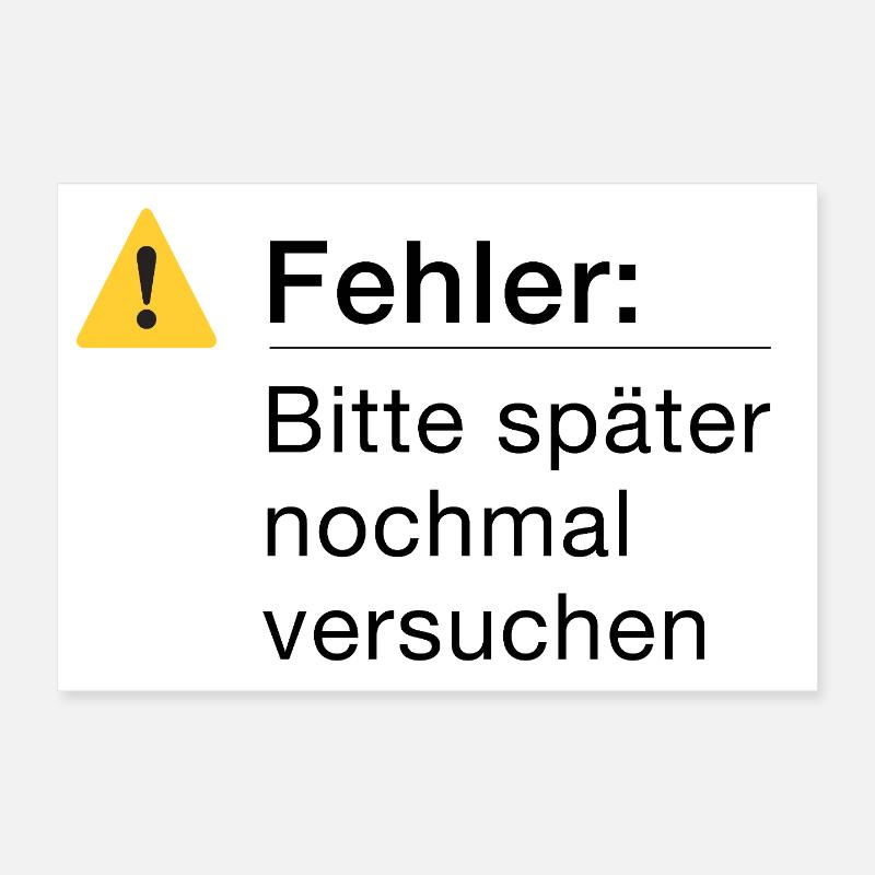 Fehler: Bitte noch einmal versuchen, Informatik Poster 60x40 cm