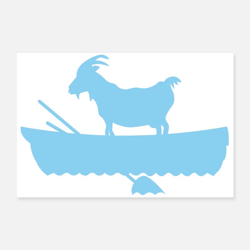 G.O.A.T. Chèvre dans le bateau Poster 60 x 40 cm