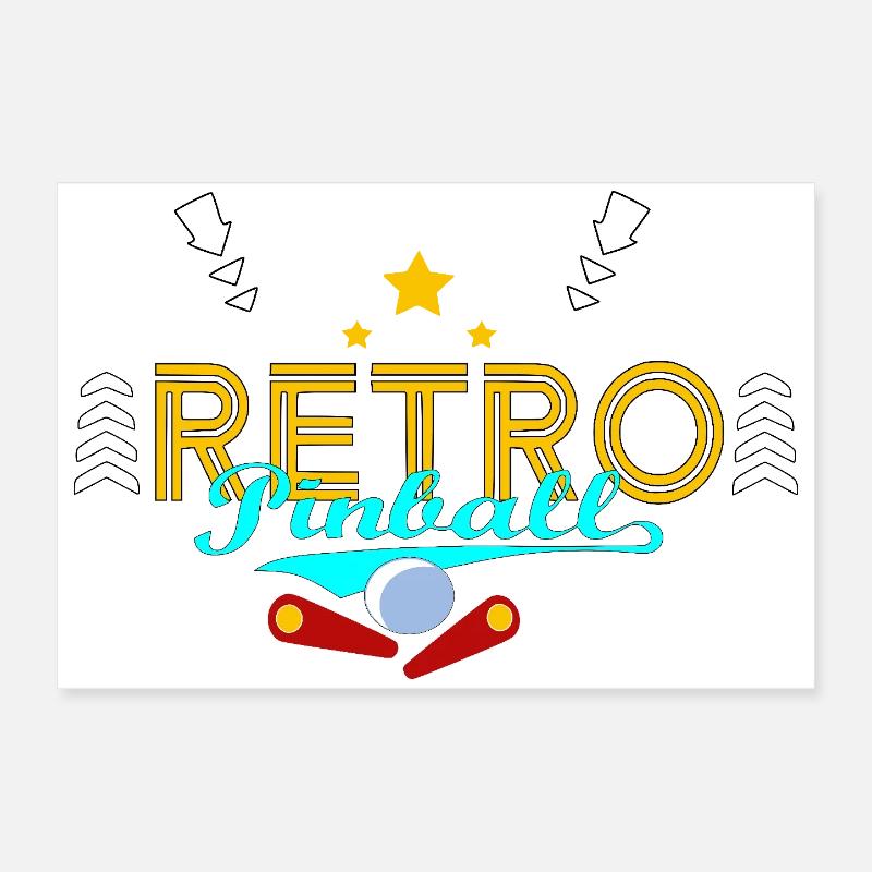 Retro-Flipper Poster 60x40 cm