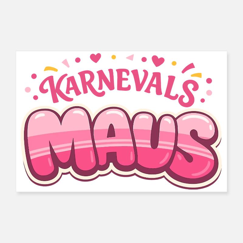 Karnevalsmaus Köln – Kölner Karneval Poster 60x40 cm