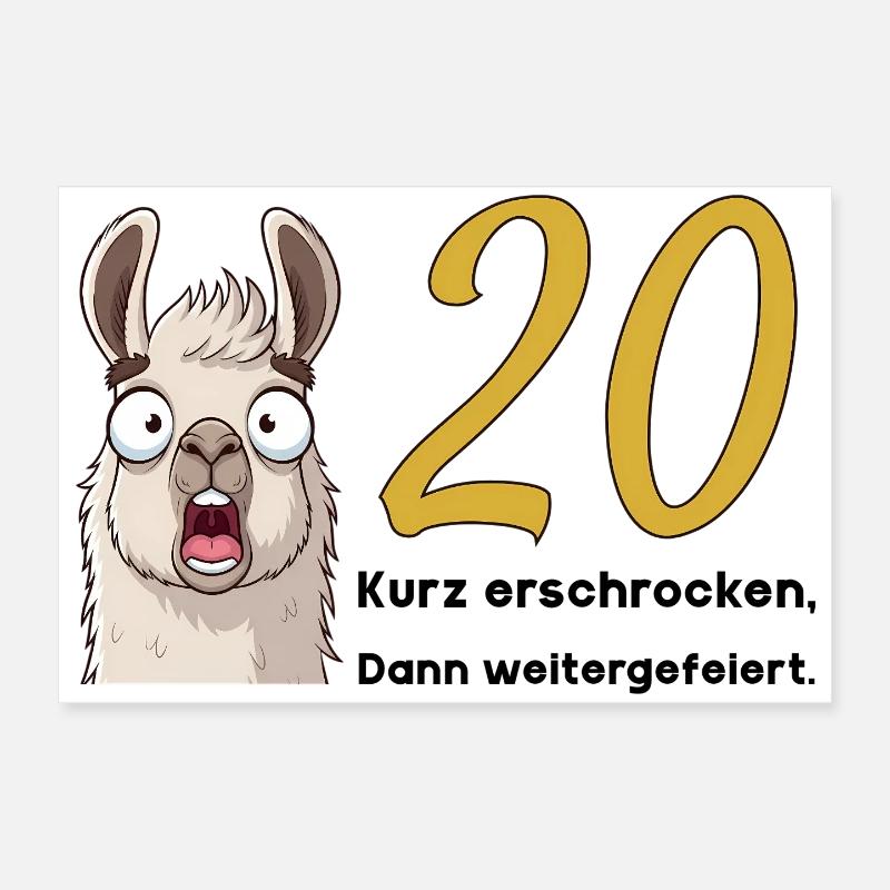 20e anniversaire – brièvement effrayé, puis célébré Poster 60 x 40 cm