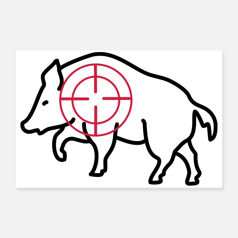 sanglier Poster 60 x 40 cm