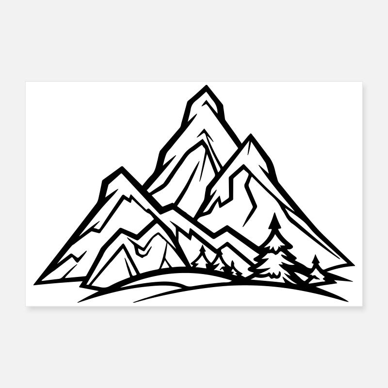 Montagnes Poster 60 x 40 cm