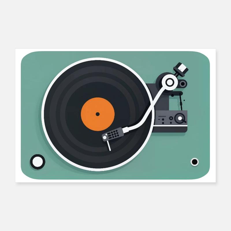 PLATTENSPIELER – Ton & Bild Poster 60x40 cm