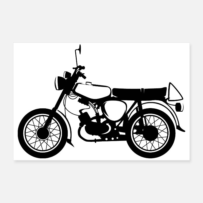 simme s50 cyclomoteur classique DDR Osten icône de symbole Poster 60 x 40 cm