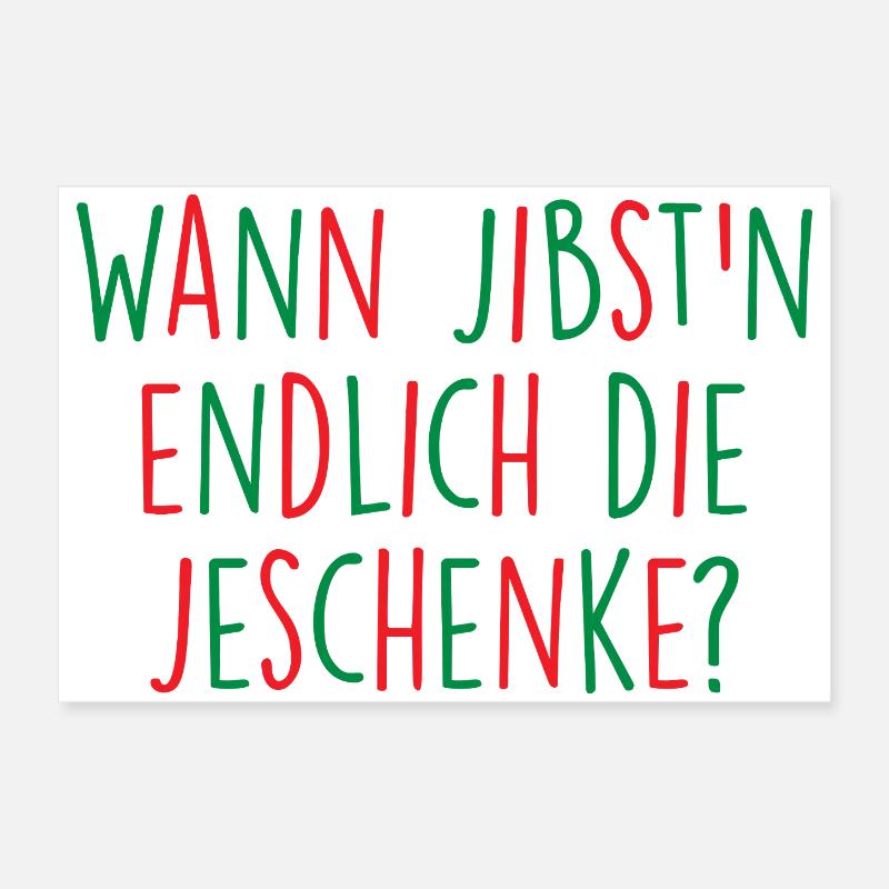 Cadeaux de Noël Poster 60 x 40 cm