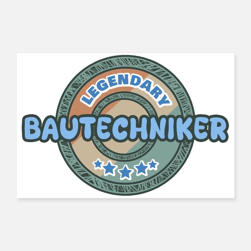 Geschenkidee Bautechniker Poster 60x40 cm