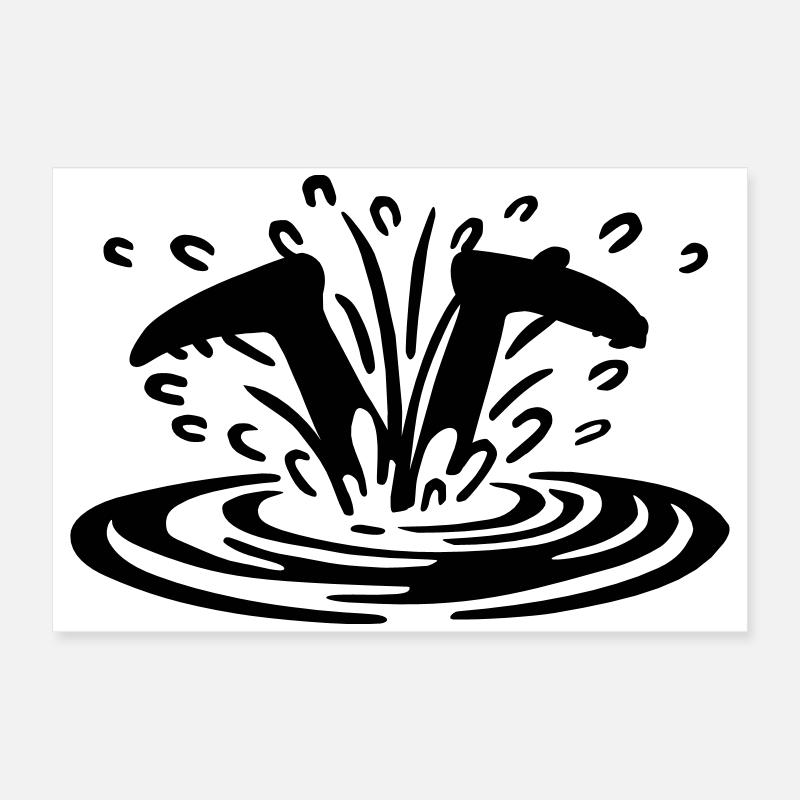 Plongeur Poster 60 x 40 cm