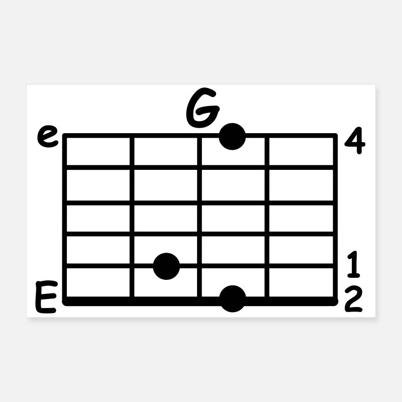 Musician Chord Poster 24" x 16" (60x40 cm)